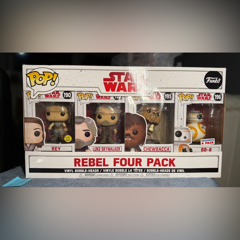 Funko Pop! Star Wars Rebel Four Pack - Rey, Luke, Chewy and BB8